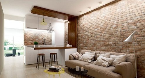 Искусственный камень плоский White Hills Остия Брик 380-60 коричневый рис 3