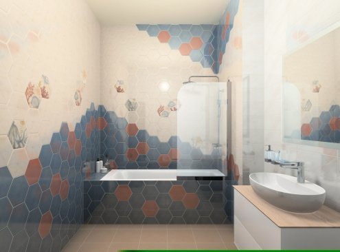 Керамическая плитка Kerama Marazzi Эль Салер голубой глянцевая 231х200х6,9мм рядовая плитка 24017 рис 2