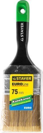 Кисть плоская STAYER KANEKARON-EURO, искусственная щетина, деревянная ручка, 75мм арт.0106-075 рис 2