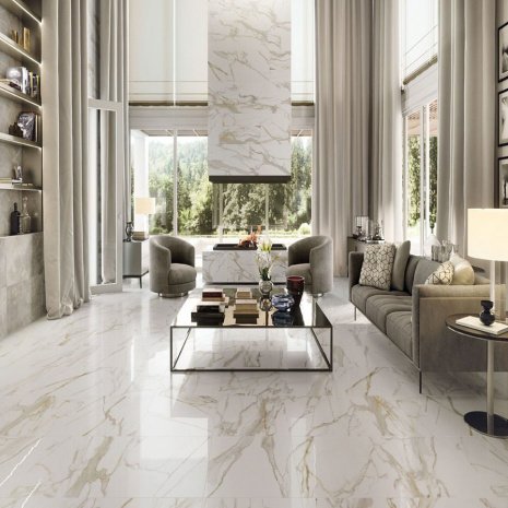 Керамогранит Italon CHARME EVO FLOOR PROJECT Calacatta lux/rettificato 1200х600х10мм рядовая плитка 610015000403 рис 2