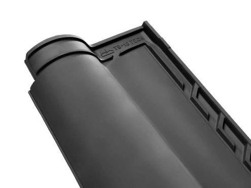 Керамическая черепица рядовая Tejas Borja TB-10 Tech graphite  ангоб 475х282 мм рис 4