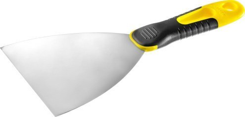 Шпатель STAYER PROFESSIONAL нержавеющее профилированное полотно, 2к ручка, 120 мм арт.10045-12 рис 1