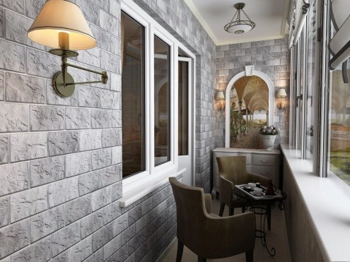 Искусственный камень плоский Eco Stone Денвер 06-08 серый рис 3