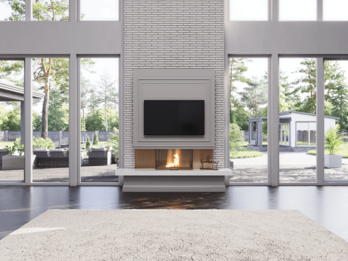 Минеральная плитка плоская BrickWell Simple 310x40x20 мм ультрабелый рис 2