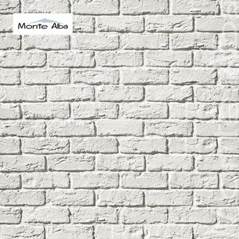 Гипсовая плитка плоская Monte Alba Вельс брик A390-00 белый рис 1