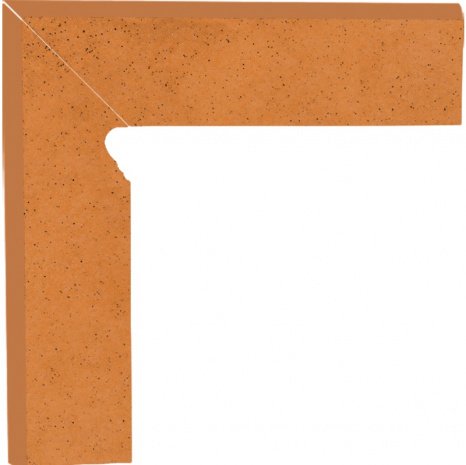 Клинкерная плитка Paradyz Aquarius beige гладкая 81х300х11мм угловой элемент бордюра - рис 1