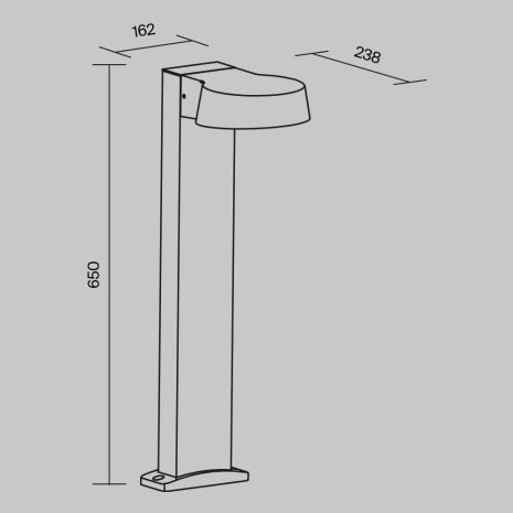 Светильник ландшафтный Maytoni Share 12Вт 3000К IP54 650х162х238 рис 4