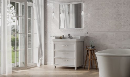 Керамическая плитка Kerama Marazzi Висконти белый глянцевая 200х100х13мм плинтус FMD020 рис 2