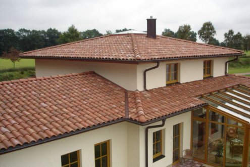 Керамическая черепица рядовая La Escandella Large Mixed Galia Engobe 470х286 мм рис 2