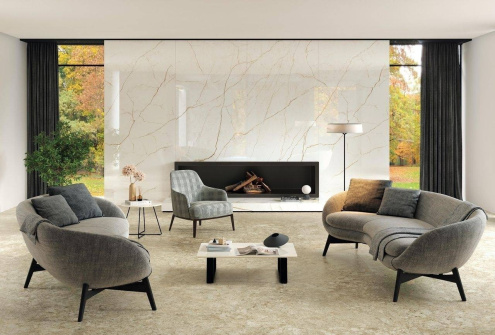 Керамогранит Atlas Concorde Forte Dei Marmi Quark Brazilian Gold Lastra матовая 600х600х20 мм рядовая плитка 610010003162 рис 2