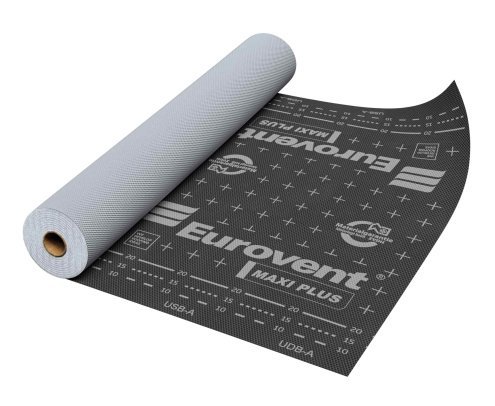 Супердиффузионная мембрана Eurovent Maxi PLUS 150 г/м2 50х3 м антрацит/антрацит рис 1