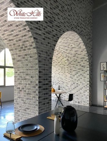 Искусственный камень плоский White Hills Алтен Брик 313-80 серый рис 3