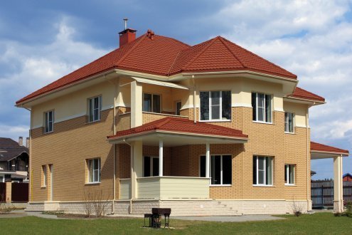Композитная черепица гонт Gerard Milano Rosso с посыпкой 1335х410 мм рис 2