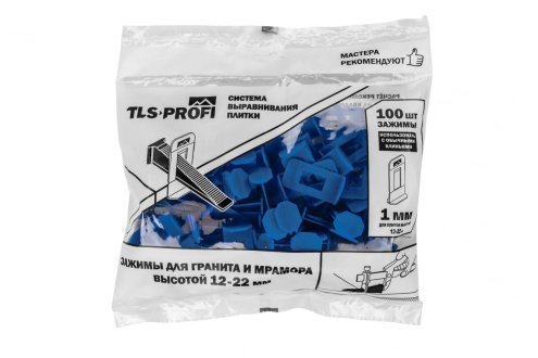 Зажим для гранита и мрамора высотой 12-22 мм (1 мм) СВП "Tls-profi" (упаковка: 100шт), арт.TLS12021 рис 2