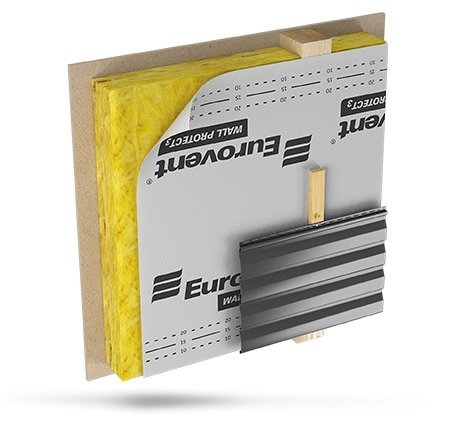 Ветрозащитная мембрана Eurovent Wall Protect 3 90 г/м2 50х3 м серый/белый рис 3