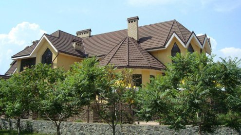 Композитная черепица гонт Metrotile Mistral айрон барк с посыпкой 1305х415 мм рис 2