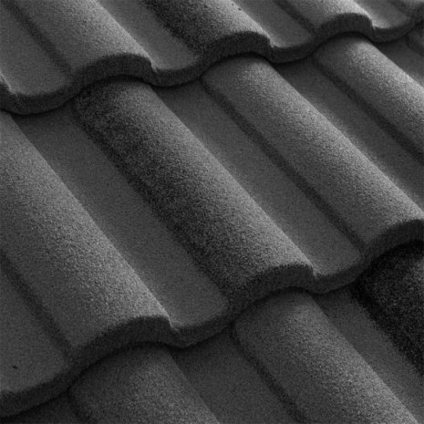 Композитная черепица гонт Metrotile MetroRoman сланцево-серый с посыпкой 1280х410 мм рис 1