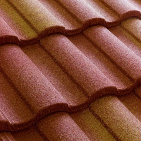 Композитная черепица гонт Metrotile MetroRoman терракотово-желтый с посыпкой 1280х410 мм рис 1