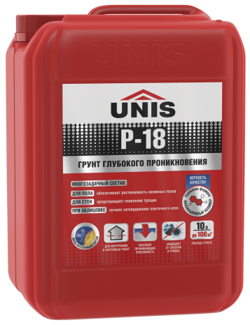 Грунтовка глубокого проникновения Unis P-18 10 л рис 1
