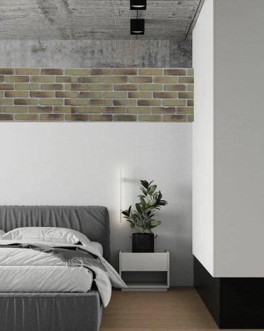 Искусственный камень плоский Eco Stone Старый город 15-05 желтый рис 2