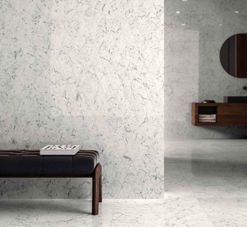 Керамогранит Italon Charme Extra Carrara naturale/rettificato 1200х600х10мм рядовая плитка 610010001194 рис 3