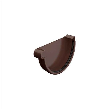 Водосточная система GALECO PVC 152/100(80)мм, заглушка желоба (правая), ПВХ, цвет: шоколадный рис 1