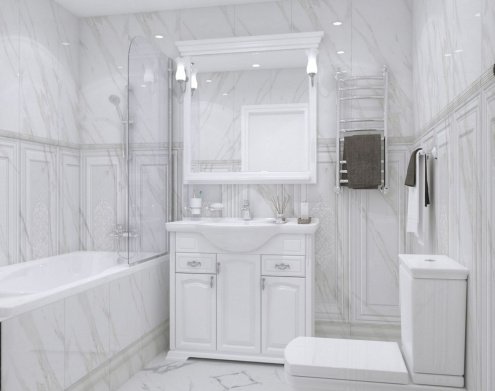 Керамическая плитка Kerama Marazzi Прадо белый глянцевая 1200х200х10мм рядовая плитка 31004R рис 2