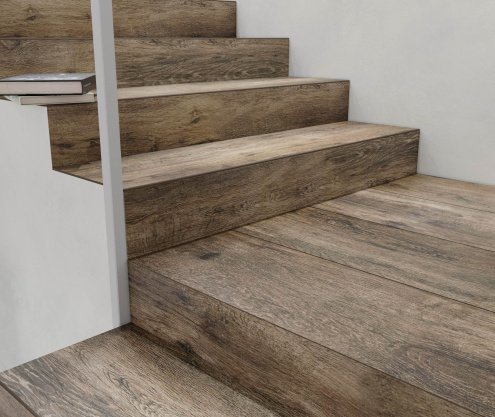 Клинкерная плитка Mykonos Legno Cassa цвет: Nogal 325, поверхность: глазурованная матовая размер: 1200х330х12мм, монолитная ступень R9 - рис 3