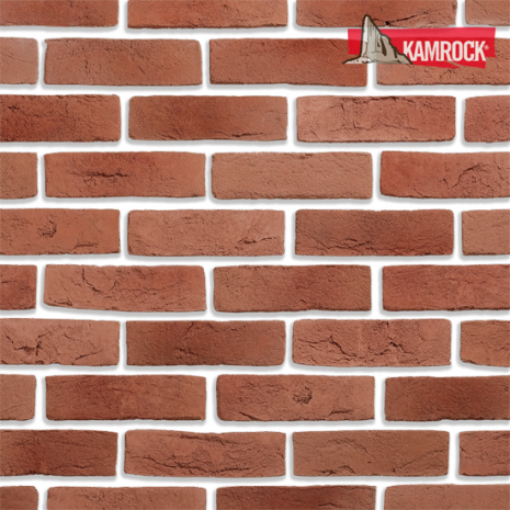 Искусственный камень тычковый Kamrock Старый кирпич 36590 красный рис 1