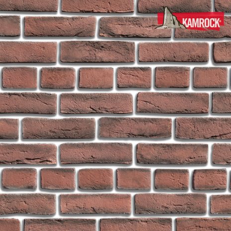 Искусственный камень тычковый Kamrock Старый кирпич 36990 красный рис 1