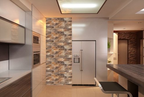 Искусственный камень плоский Eco Stone Урал 01-22 коричневый рис 3