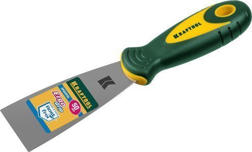 Шпательная лопатка KRAFTOOL с 2-компонентной ручкой, нержавеющее полотно, 50мм арт.10035-050 рис 2