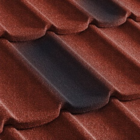 Композитная черепица гонт Metrotile Mistral красно-черный с посыпкой 1305х415 мм рис 1