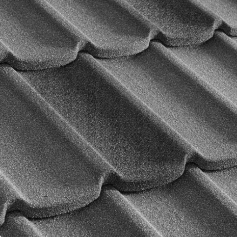 Композитная черепица гонт Metrotile Mistral сланцево-серый с посыпкой 1305х415 мм рис 1