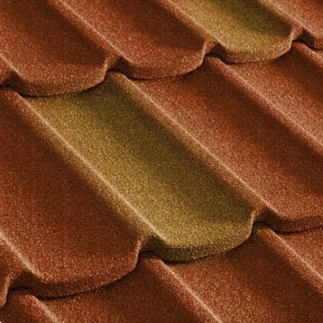 Композитная черепица гонт Metrotile Mistral терракотово-желтый с посыпкой 1305х415 мм рис 1