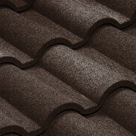 Композитная черепица гонт Metrotile Romana айрон барк с посыпкой 1165х415 мм рис 1