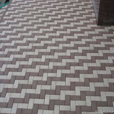 Тротуарная плитка Steingot Стандарт Прямоугольник с фаской 1,5*1,5 коричневый темный частичный прокрас 200х100х40 мм рис 3