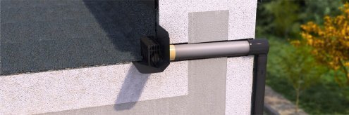 Водосточная система SITATRENDY кровельная воронка из полиуретана, угловая, с листвоуловителем и фланцем из ПВХ, с подогревом d100мм, арт.151799 рис 2