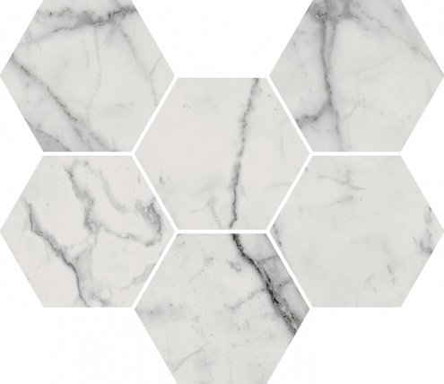 Керамогранит Italon CHARME EVO FLOOR PROJECT Statuario cerato 290х250х10мм мозаика гексагон 620110000046 рис 1