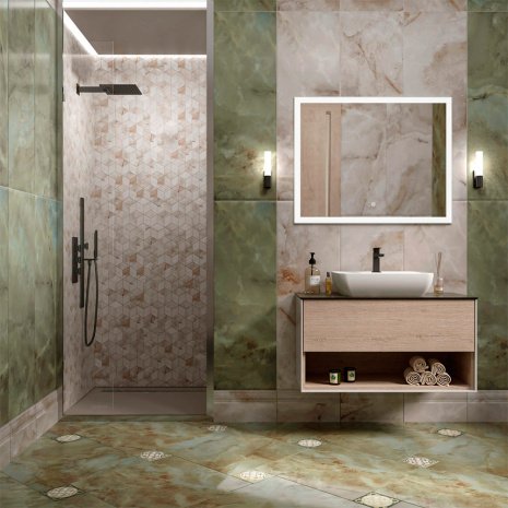 Керамогранит Kerama Marazzi Джардини зеленый лаппатированная 150х150х9мм вставка OS/D90/SG1609L рис 2