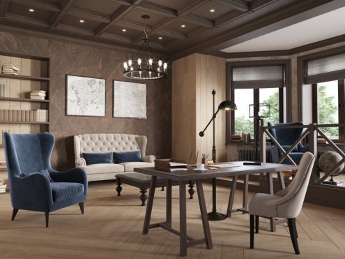 Керамогранит Estima Classic Wood коричневый матовая 1200х194х10мм рядовая плитка CW03 рис 2