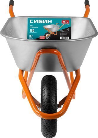 Тачка СИБИН СТ-12 строительная, 90 л, грузоподъемность 180 кг арт.39904_z01 рис 3