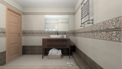 Керамическая плитка Kerama Marazzi Лирия бежевый глянцевая 400х150х8мм рядовая плитка 15133 рис 2