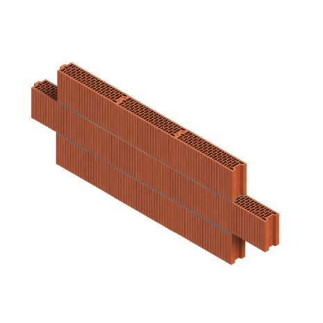 Керамический блок поризованный Porotherm 12 6,74 NF 120х500х219 М75 рис 2
