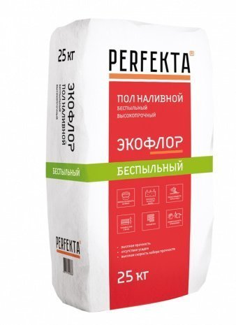Наливной пол Perfekta Ecofloor Green line Dust free, цвет: серый (мешок 25кг) рис 1