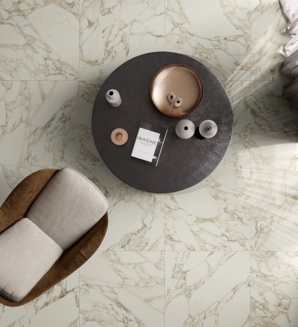 Керамогранит Italon Charme Deluxe Floor Project Arabescato White Cer патинированная 1200х600х9 мм рядовая плитка 610015000495 рис 6