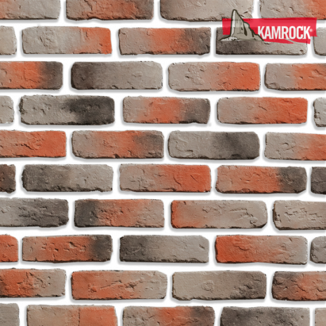 Искусственный камень угловой Kamrock Античный кирпич 33212 серый рис 1