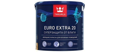 Краска Tikkurila Euro Extra 20 база 1 A (белая, светлые тона) 2,7л рис 1