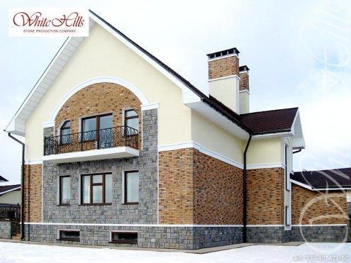 Искусственный камень плоский White Hills Девон 421-80 серый рис 6