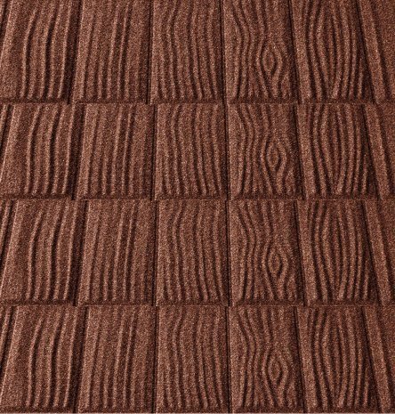 Композитная черепица гонт Metrotile iShake скарлет с посыпкой 1340х430 мм рис 1